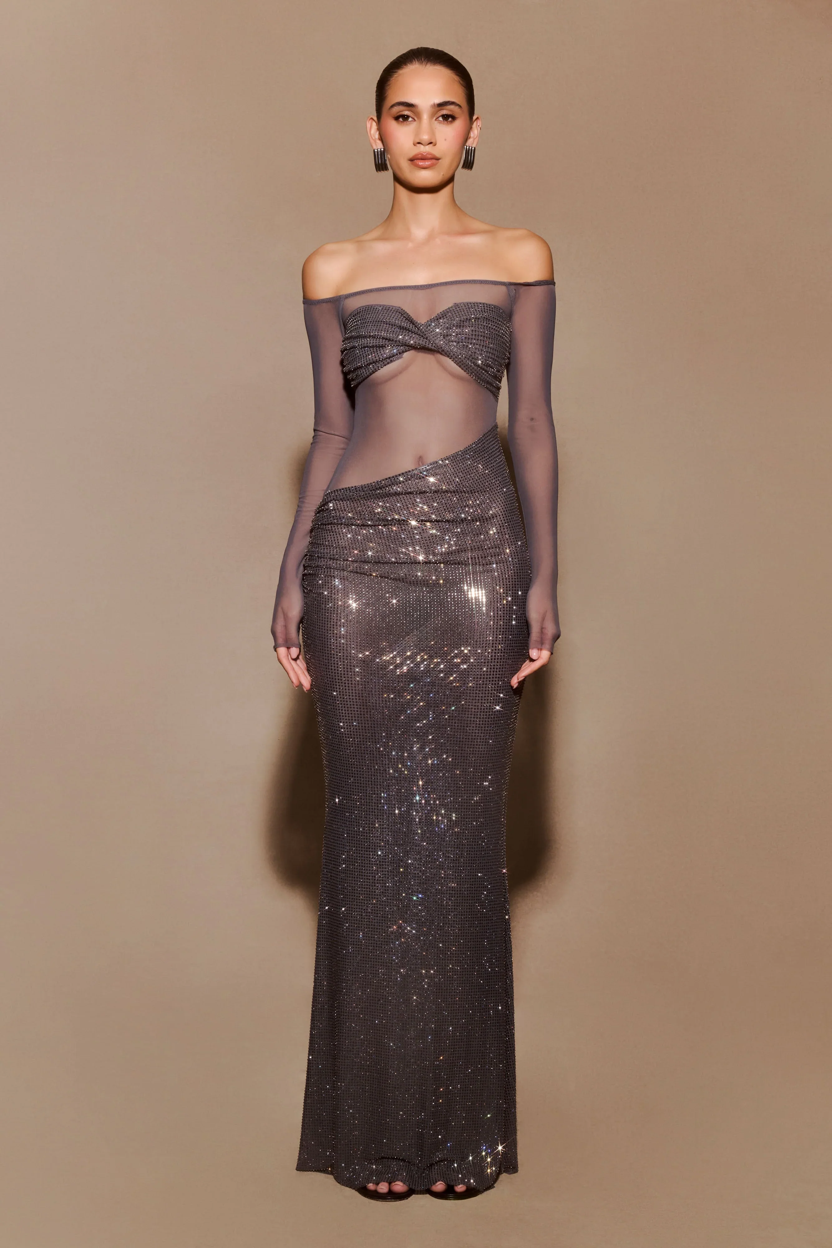 Diamante | Mesh Maxi Dress - Image 15