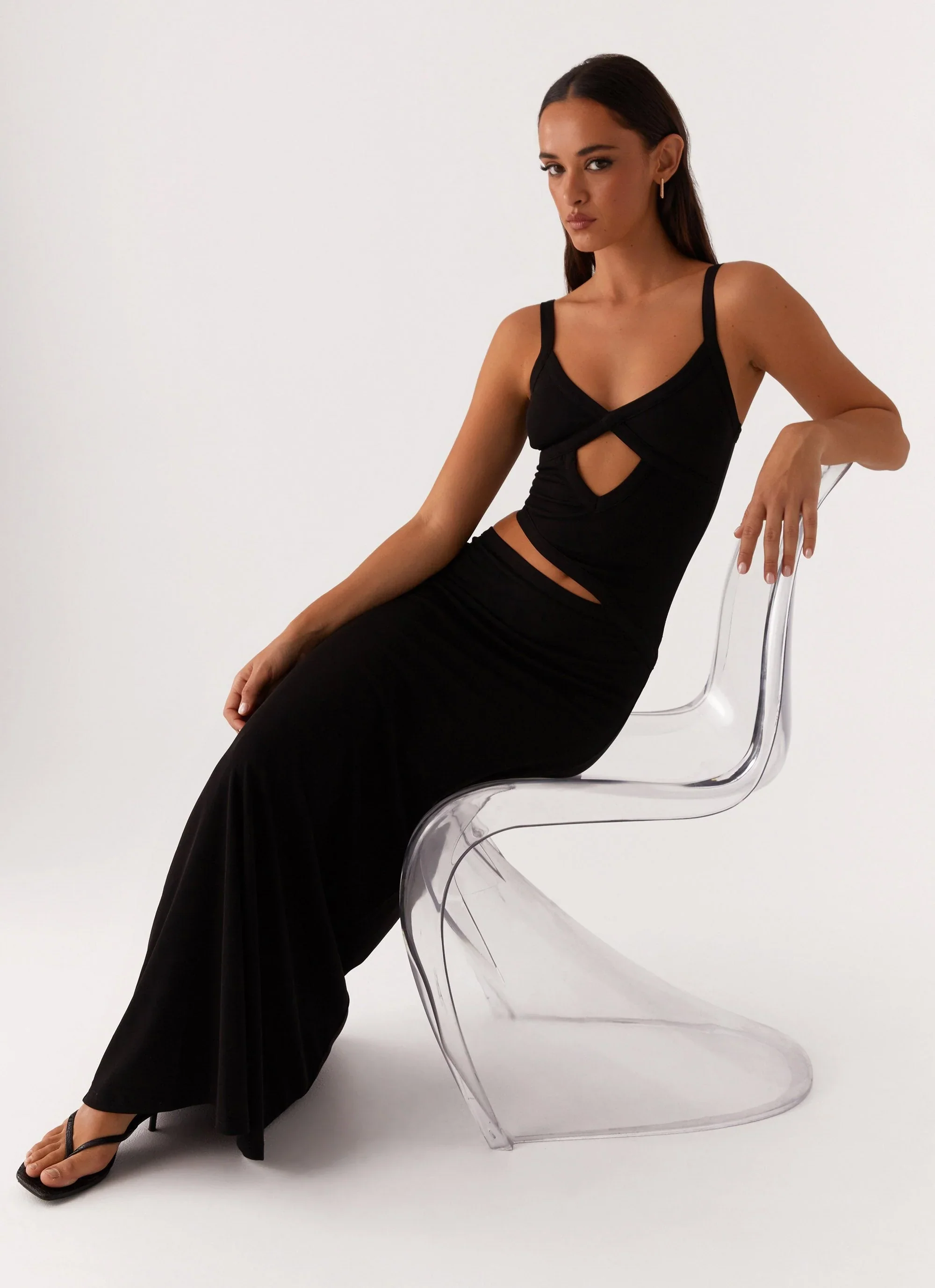 Lunaria | Cutout Plaid Maxi - Image 11