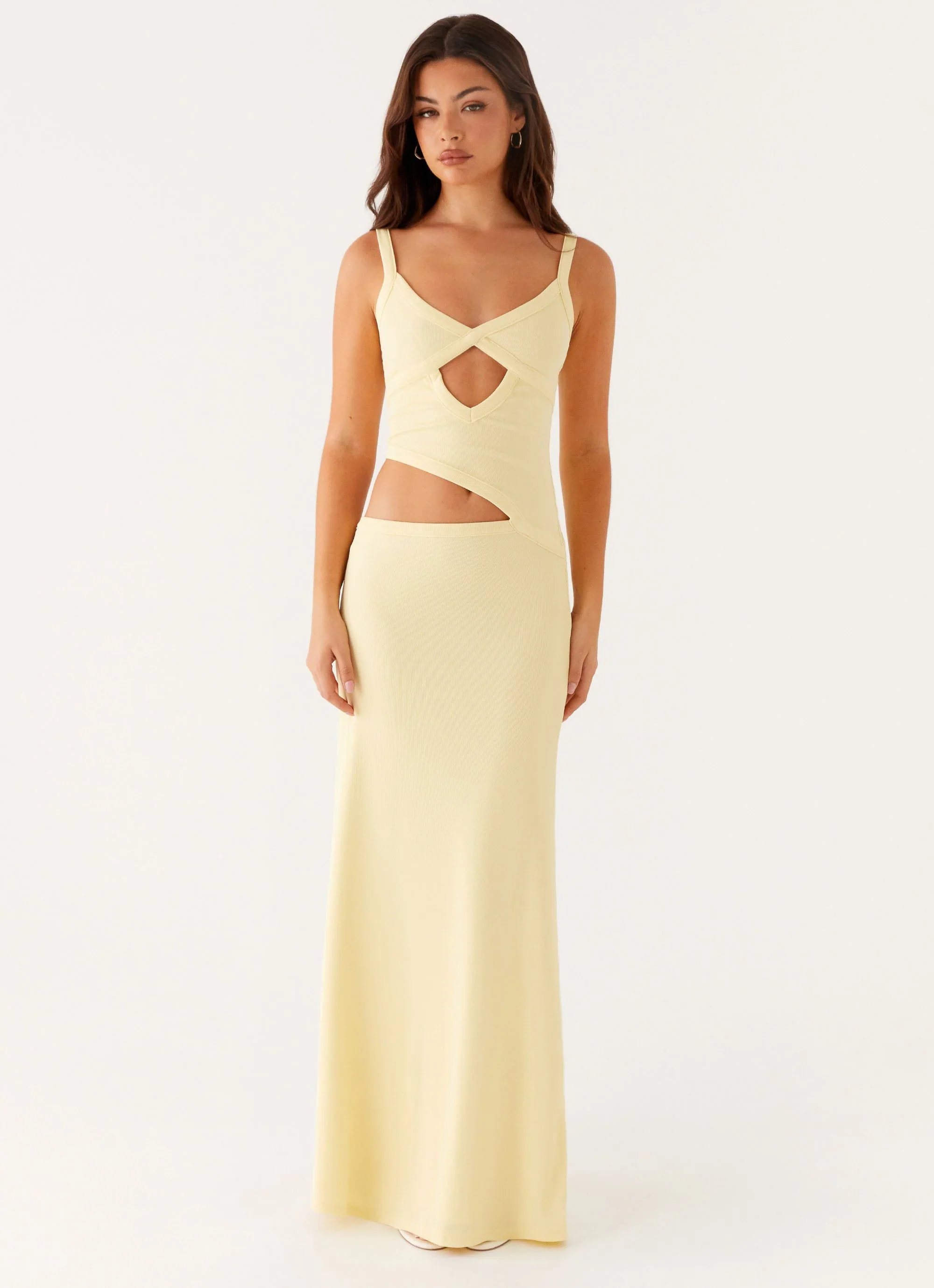 Lunaria | Cutout Plaid Maxi - Image 13