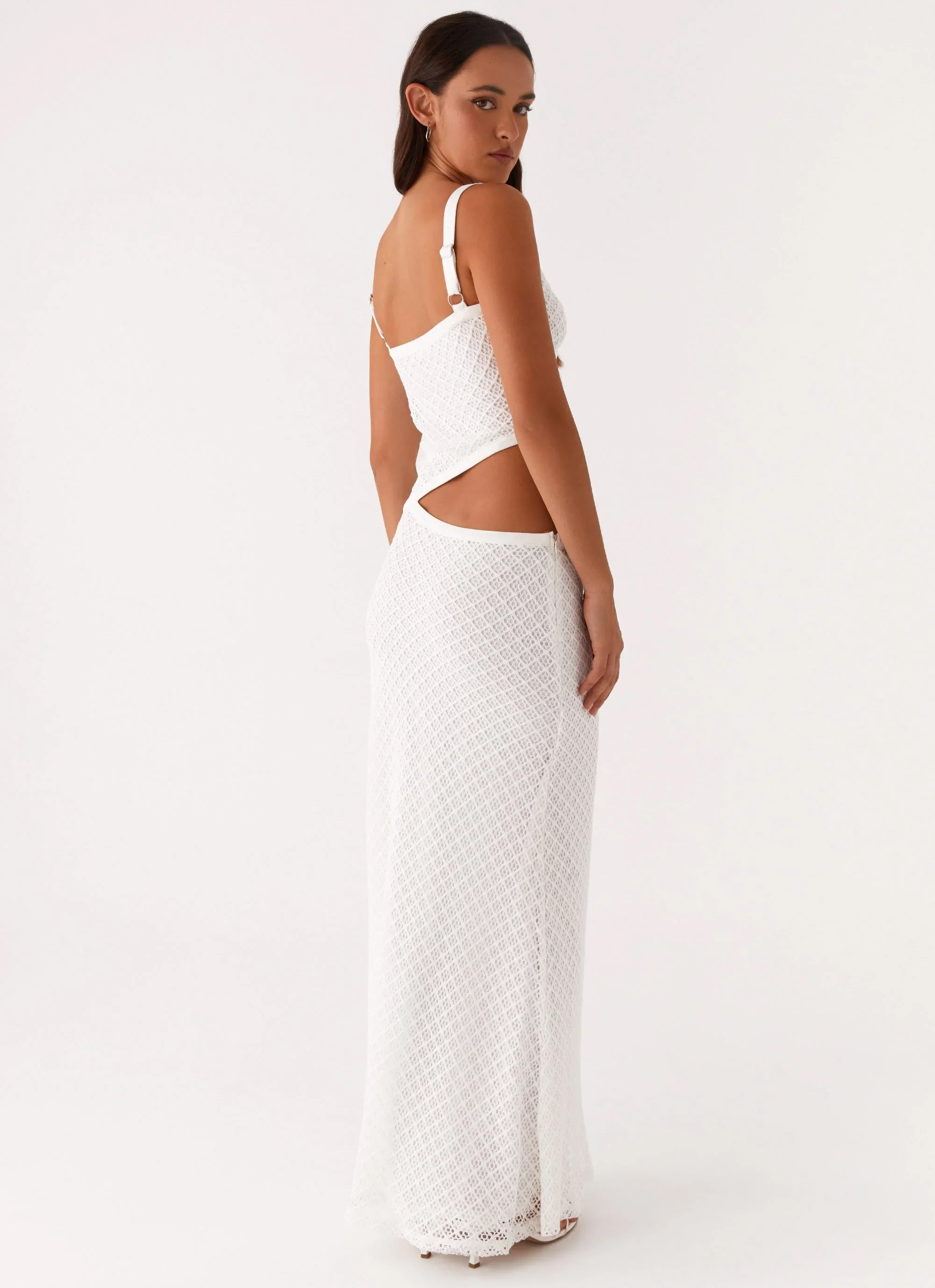 Lunaria | Cutout Plaid Maxi - Image 4