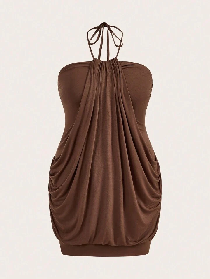 Marrone | Halter Dress - Image 5