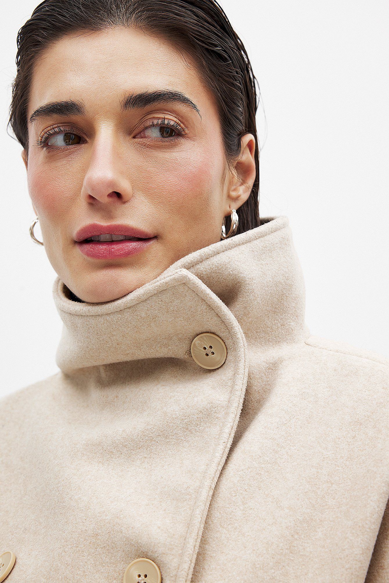 Oro | Wool Coat Beige - Image 3
