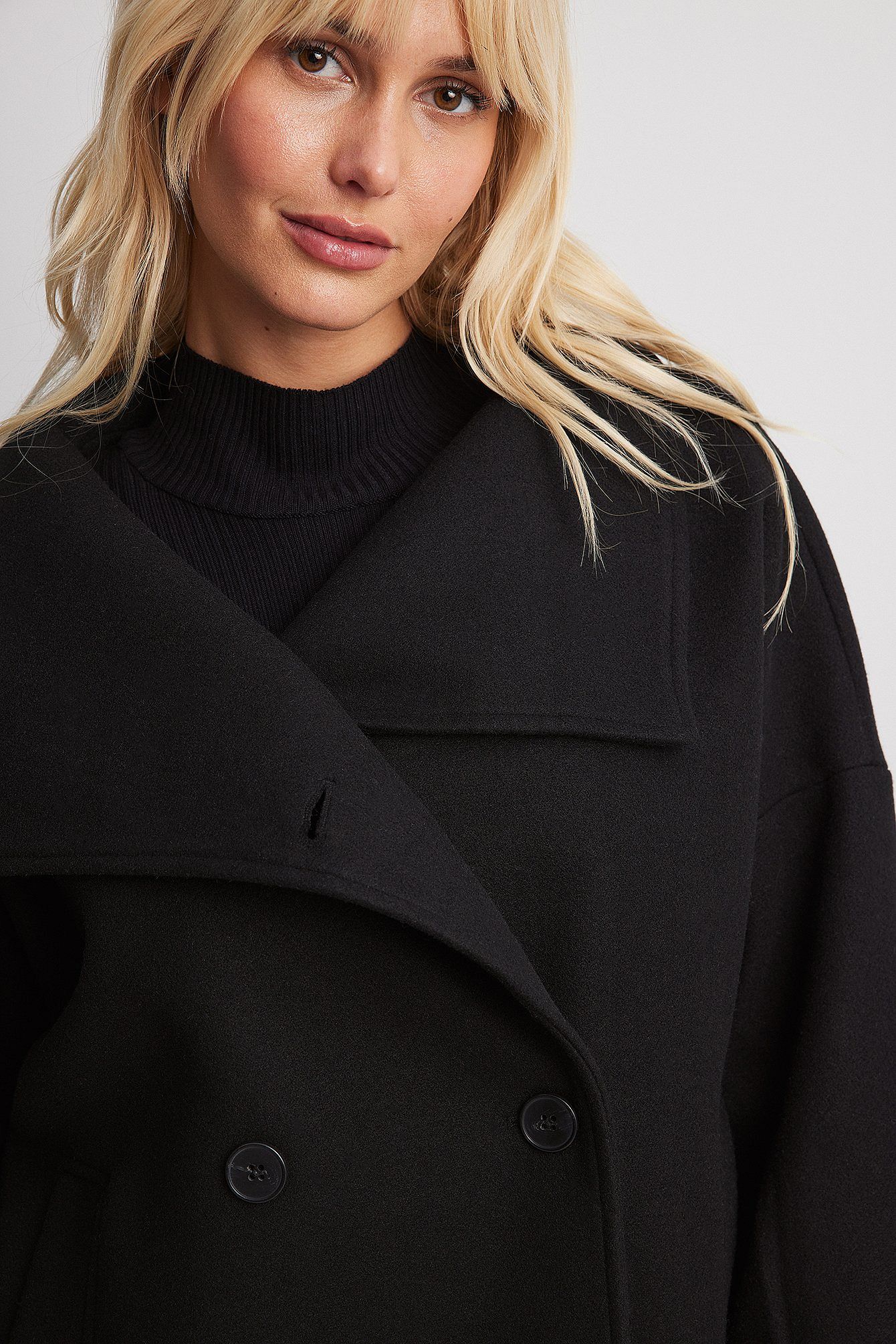 Oro | Wool Coat Black - Image 3