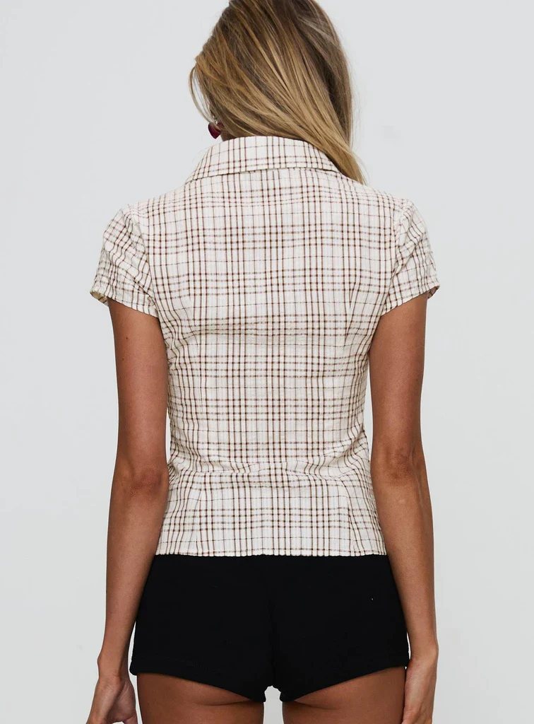 Quadri Vintage | Retro Blouse - Image 6