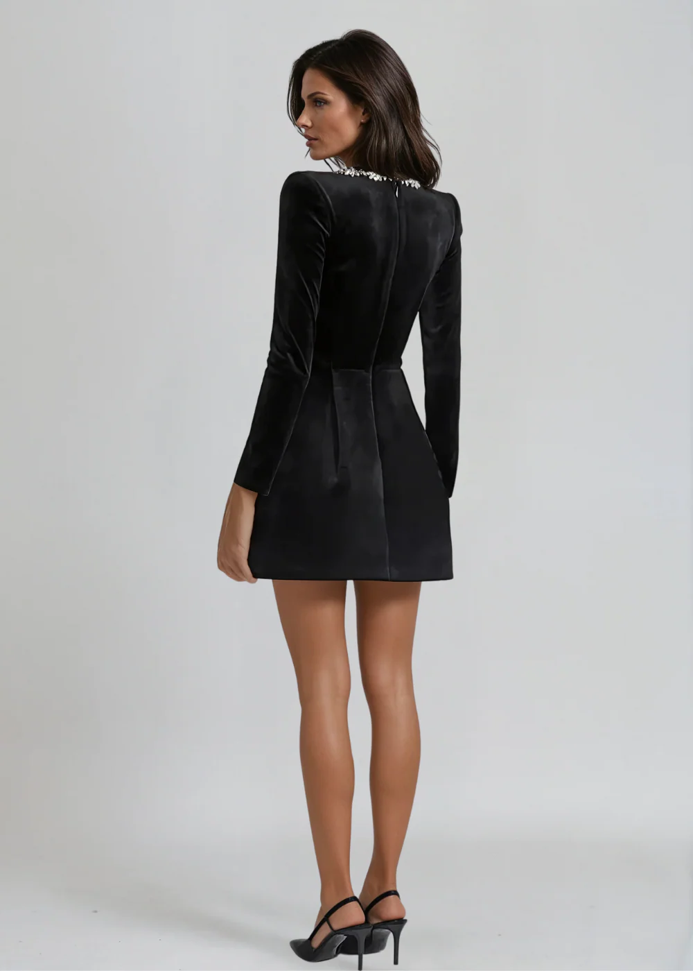 Velluto | Velvet Mini Dress - Image 4